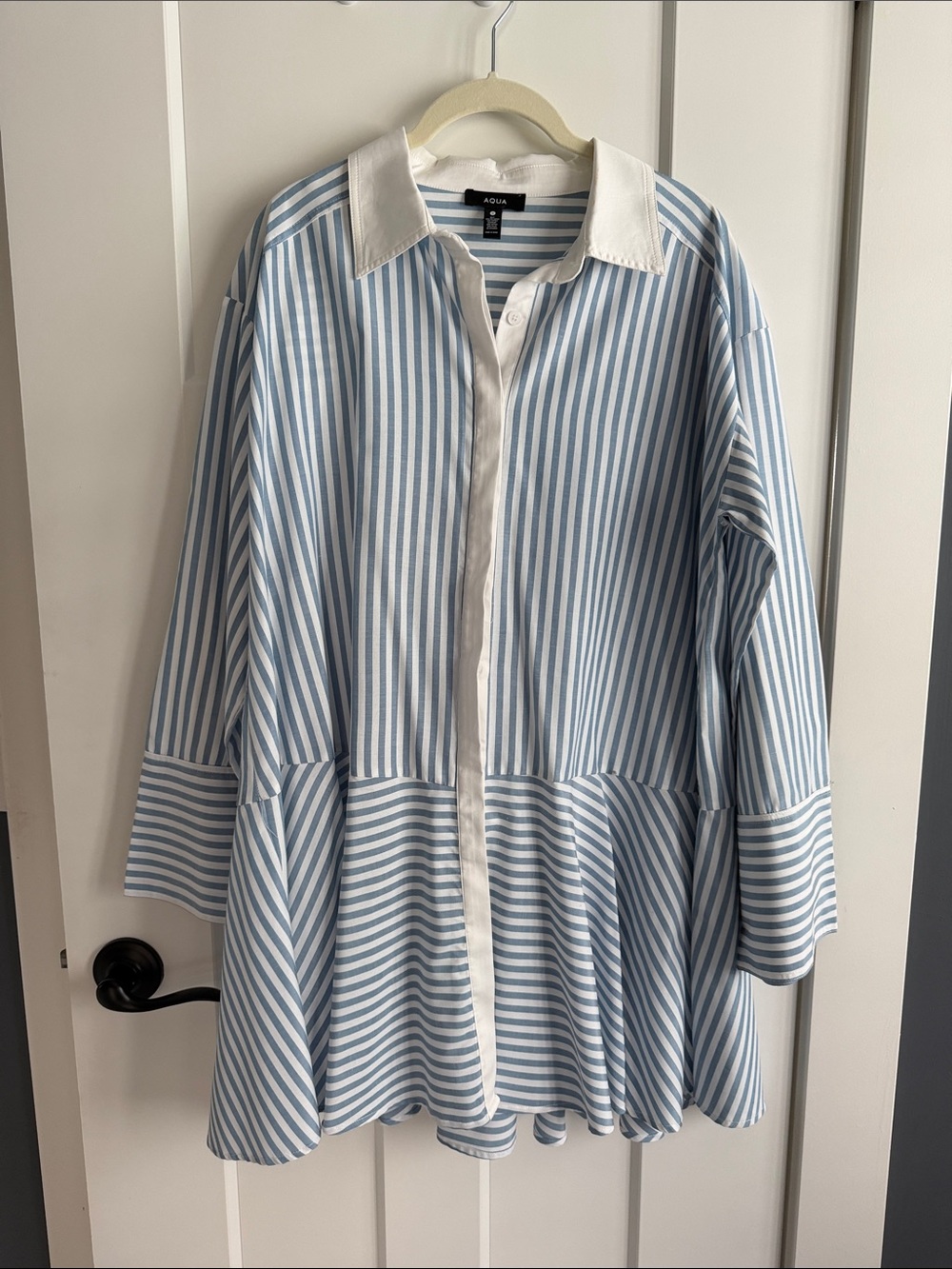 Bloomingdale’s Aqua striped shirtdress